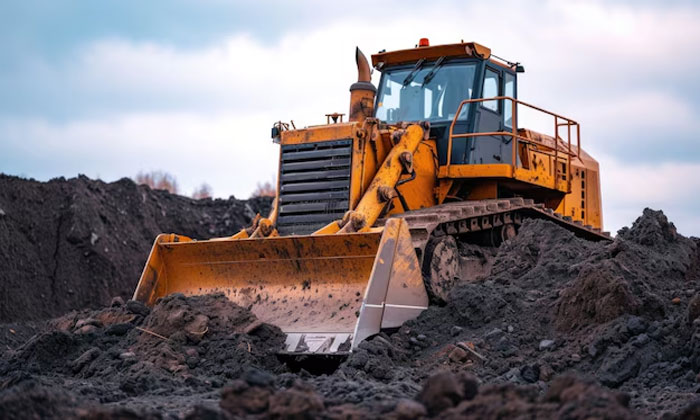 bulldozer untuk meratakan permukaan tanah